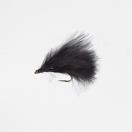 Perfect Hatch Streamer Flies Marabou Leech, Black, #8, PHFLY128108P