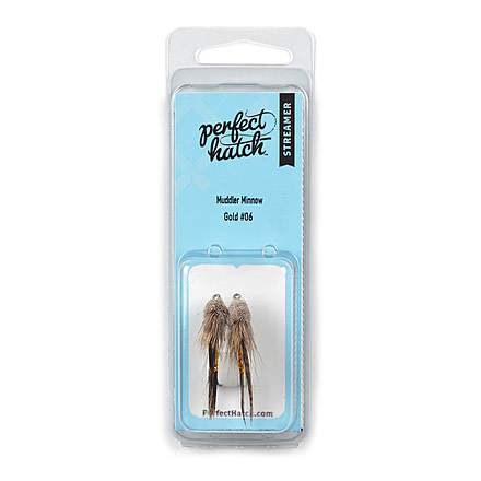 Perfect Hatch Streamer-Muddlerminnow 2 Pk:6:Gold, PHFLY128806P