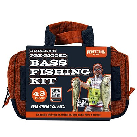 Perfection Lures Dudleys Pre-Rigged Bass Bait Kit with Bag, DDPRBFK