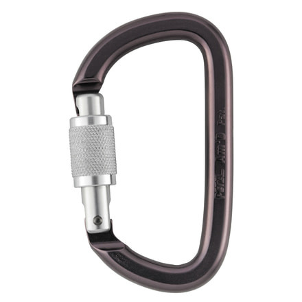 Petzl Am'D Carabiner, Gray, Screw-Lock, M34A SL