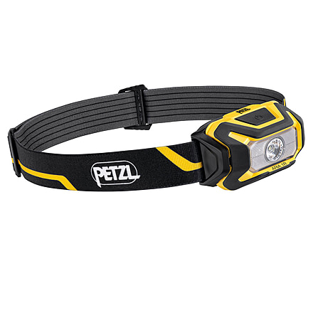 Petzl ARIA 1R Headlamp, 450 Lumens, Black/Yellow, 450 Lumens, E069CA00