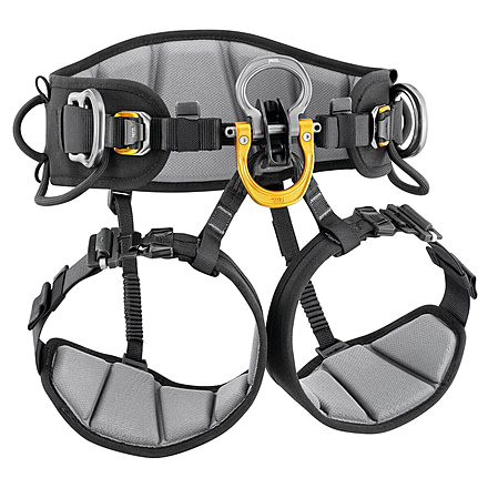 Petzl Astro Sit Harness, Black/Yellow, 0, C085AB00