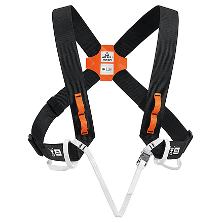Petzl Explo Shoulder Straps, Black/Orange, C027AA00