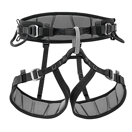 Petzl Falcon Mountain Harness, Black/Gray, 2, C038FA01