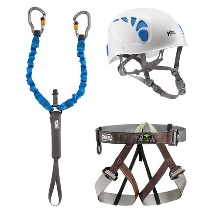 Petzl KIT VIA FERRATA 2 Kit w.ELIOS helmet, PANDION harness and SCORPIO VERTIGO lanyard,Size 2 K29AB VF2