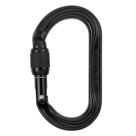 Petzl Oxan Carabiner, Black, Screw-Lock, M72A SLN