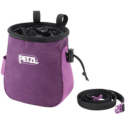 Petzl Saka Chalk Bag with Ergonomic Shape, Violet, S039BA01