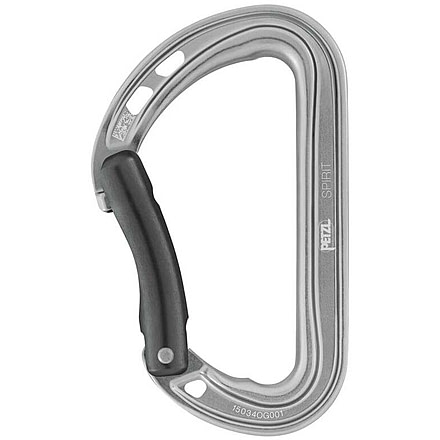 Petzl Spirit Carabiner Bent, Grey, One Size, M061AB02