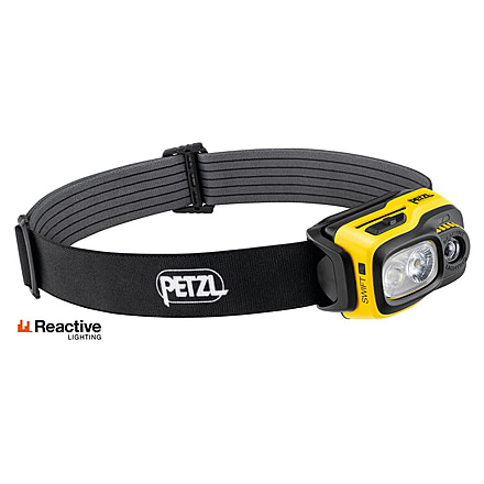 Petzl Swift RL PRO Headlamp, 1100 Lumens, Black/Yellow, E810AB00