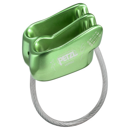 Petzl Verso Climbing Belay Device, Green, D019AA01