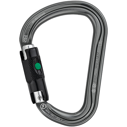Petzl William Carabiner, Gray, Ball-Lock, M36A BL