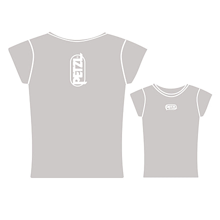 Petzl Women's EVE Cotton Logo T-Shirt,Grey,Large Z44 LG