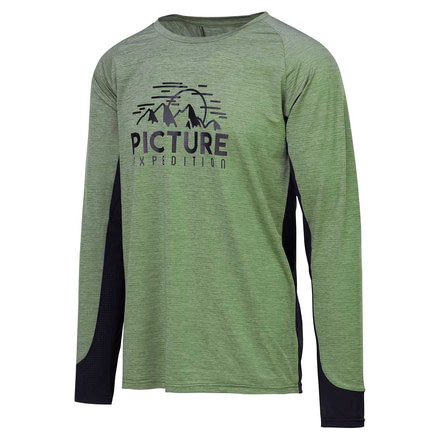 Picture Hoper Tech Long Sleeve Tee - Mens, Kaki, Medium, MTS542-B-M