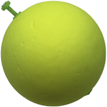 Plastilite Round Snap-On Foam Float, 3in, Yellow, 2pk, QPSRB300Y