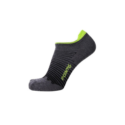 Point 6 37.5 Sport Peak No-Show Tab Ultra Light Men's Socks, Gray, Medium 3776-200-06