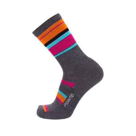 Point 6 Active Band Light Crew  Men's Socks, Gray, Medium 2722-200-06