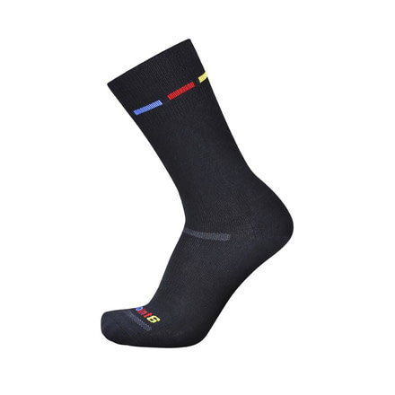 Point 6 Bruce's Nordic No Cushion Crew  Men's Socks, Black, Large 1440-204-07