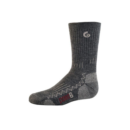 Point 6 Hike Tech Medium Crew Kid's Socks, Gray, Medium 4530-200-03