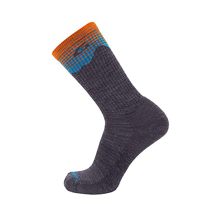 Point 6 Hiking Peak Light Crew Men's Socks, Gray, Medium 2570-200-06
