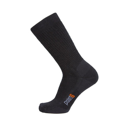Point 6 Lifestyle Medium Crew  Men's Socks, Black, Medium 1100-204-06