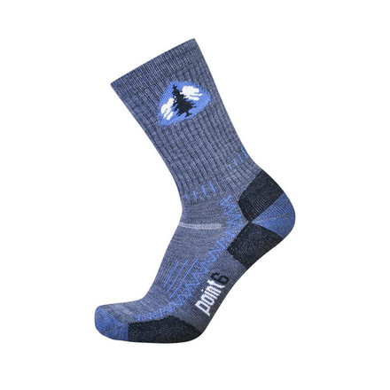 Point 6 PCT Hiking Tech Light Crew Men's Socks, Gray, Medium 1551-200-06