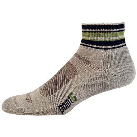 Point 6 Short Stack Extra Light Mini Crew - Mens-Black/Gray-Large