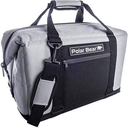 Polar Bear Coolers 24 Pack Original Nylon Soft Side Cooler, 10x18x12 inch, Silver, One Size, PB247