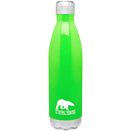 Polar Bear Coolers Urban Canteen 17oz Water Bottle, Neon Green, 0.5 liters, PBUCNG