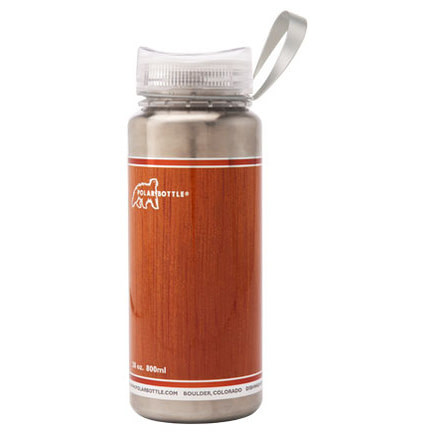 Polar Bottle Half Twist Stainless Steel Bottle-28 oz-Wood Grain