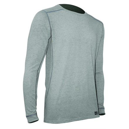Polarmax Micro H1 Long Sleeve Crew - Mens-Grey Heather-Small