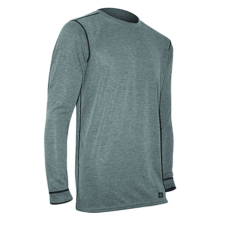 Polarmax Micro H2 Long Sleeve Crew - Mens-Grey-X-Large