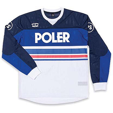 Poler Brake Check Moto Jersey, Extra Small, Navy, 21340002-Navy-XS