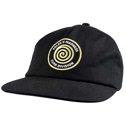 Poler Curb Division Hat, Black, One Size, 212CLU7010-Black-O/S