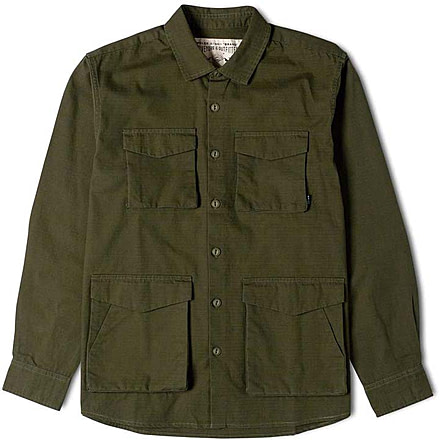 Poler Cypress Military Shirt, Medium, Olive, 21310005-Olive-M