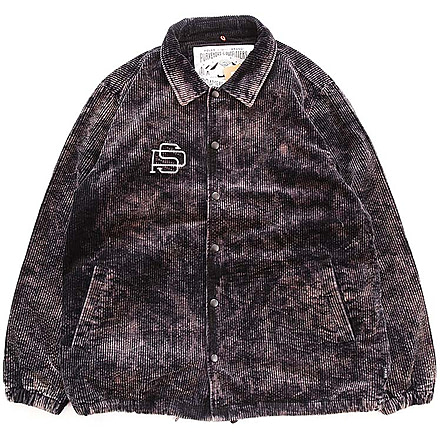 Poler Ps Bleach Corduroy Coach Jacket, Large, Black, 55200344-Black-L