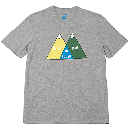 Poler Venn Tee - Men's-Gray Heather-X-Large