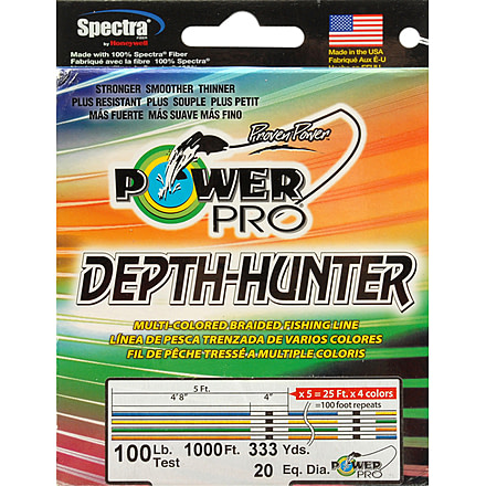 Power Pro 100Lbx1000 Ft Depth Hunter Metered 065098