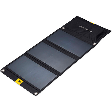 PowerTraveller Falcon 40 Foldable, Multi-Voltage Solar Panel, Black, PTL-FLS040