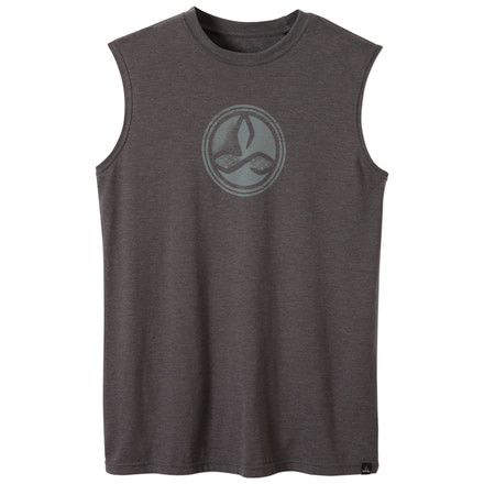 prAna Badge Sleeveless Tee - Men's-Charcoal-Small