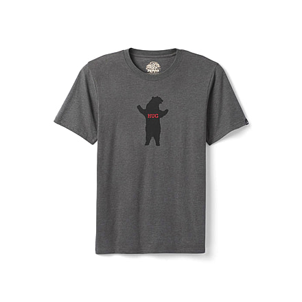 prAna Bear Squeeze Journeyman 2 T-Shirt, Charcoal Heather, Large, 1966821-001-ST-L
