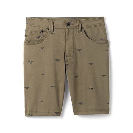 prAna Brion Short 11 Inseam Shorts, Slate Green Crux Rock, 33, M3BN11117-SGCR-33