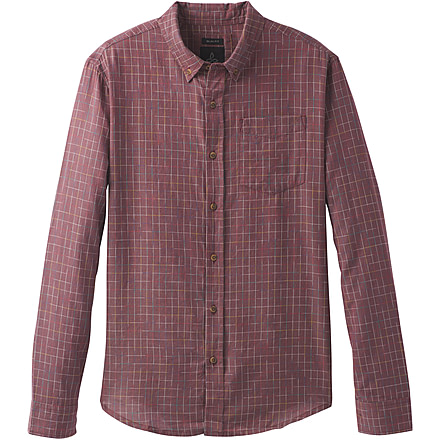 prAna Broderick Long Sleeve Shirt - Men's-Nocturnal Red-Large