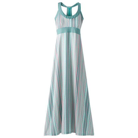 prAna Cali Maxi Dress, Aquamarine Carnivale, Small, W31170035-AQCV-S