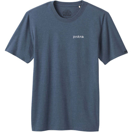 prAna Castle Crest T-Shirt - Mens, Denim Heather, Large, M11201593-DEHT-L