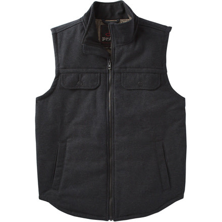 prAna Colewood Wool Vest - Men's-Black Heather-Medium