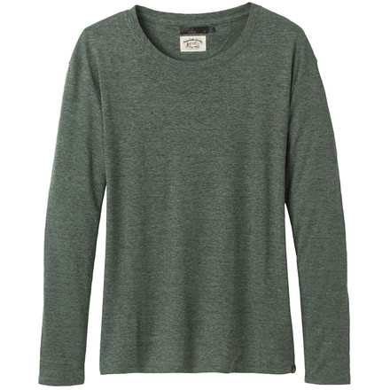 prAna Cozy Up Long Sleeve Tee - Womens, Canopy Heather, Extra Small, W21202125-CNHT-XS
