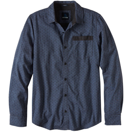 prAna Dover Long Sleeve Shirt - Men's -Dark Cobalt-Small