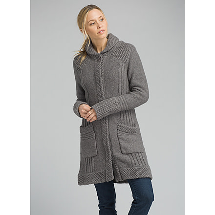 prAna ELong Sleevein Sweater Coat - Women's, Gravel, Large, W23180540-GRA-L