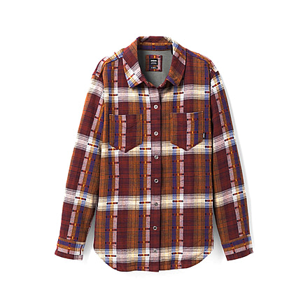 prAna Emerick Lined Flannel - Women's, Small, Rhubarb, 1967061-600-S