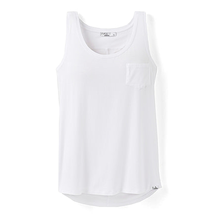 prAna Foundation Scoop Neck Tank, White, Medium, 1963751-100-M